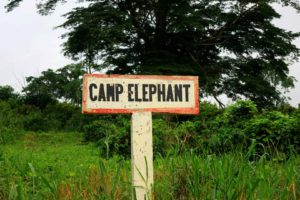 Camp Elephant Ortsschild